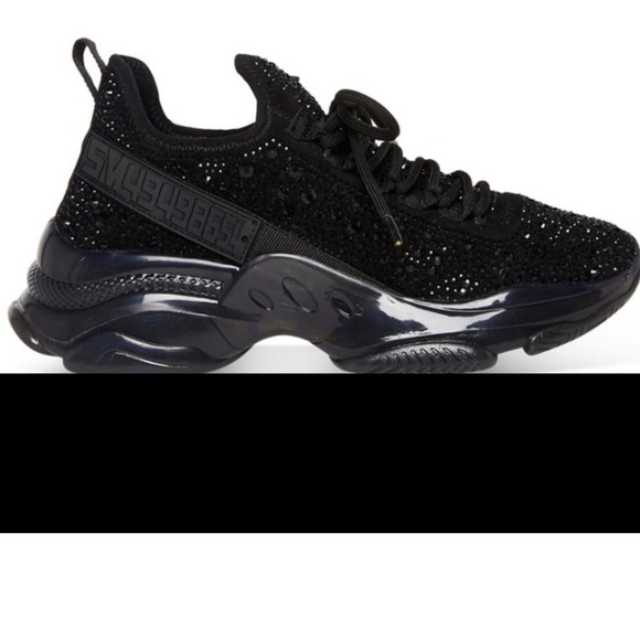 Steve Madden Shoes - Steve Madden maxima R tennis shoes black rhinestone